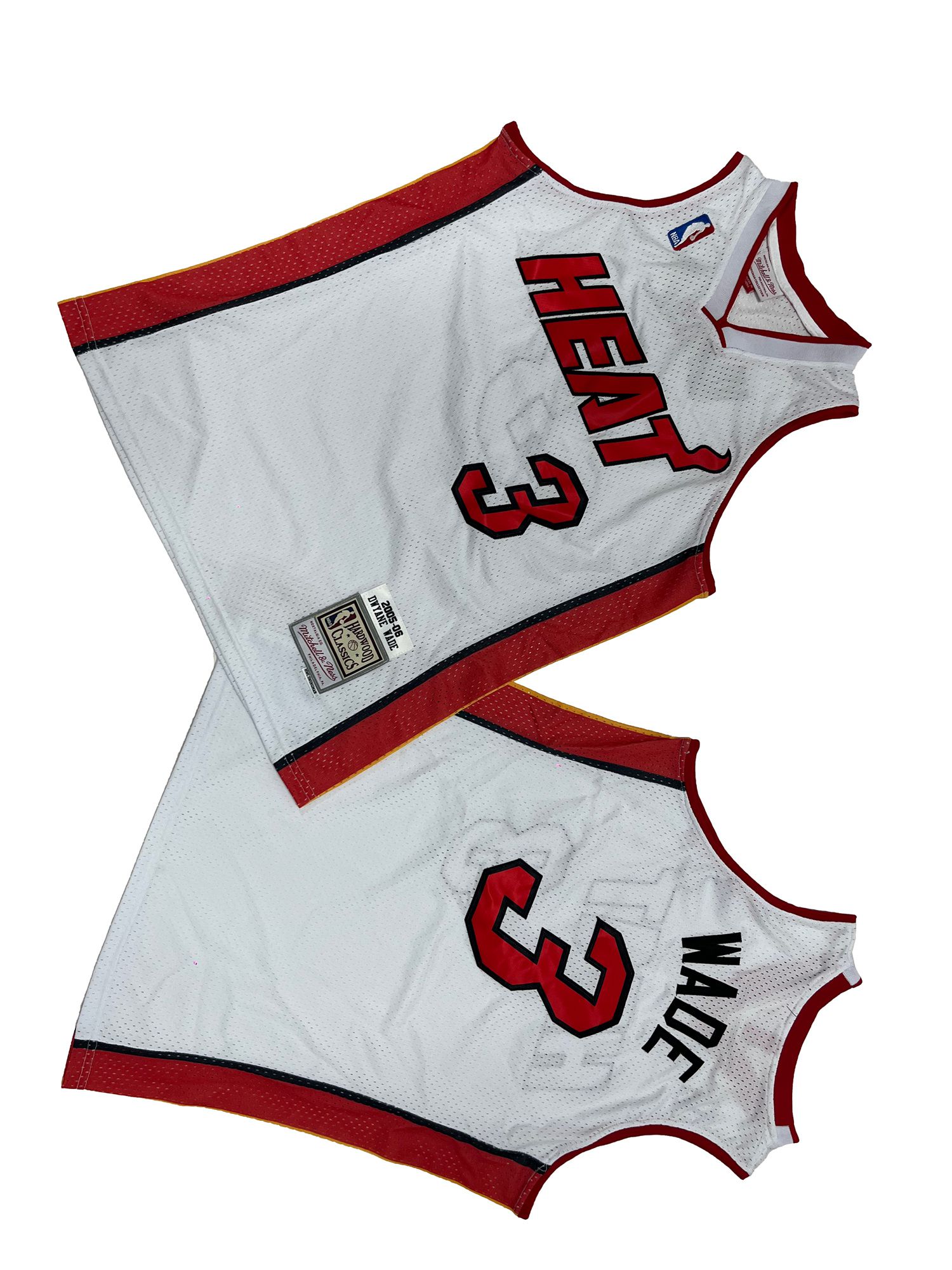Men Miami Heat #3 Wade White Throwback NBA Jersey->miami heat->NBA Jersey